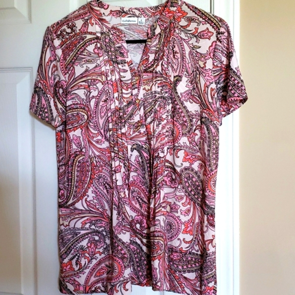 🌹Brandnew pink orange blouse in size M